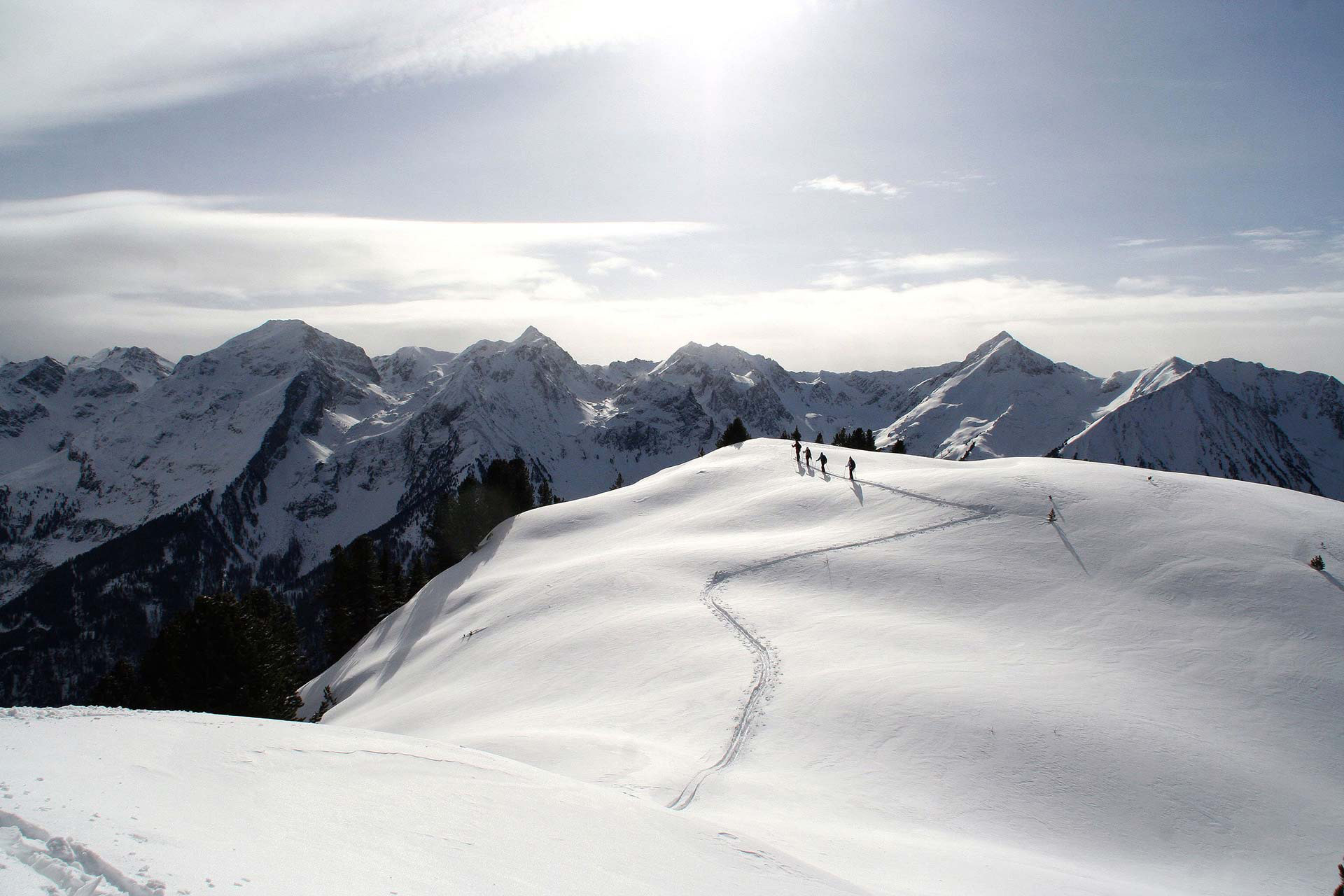 Winter landscape Pitztal ski area