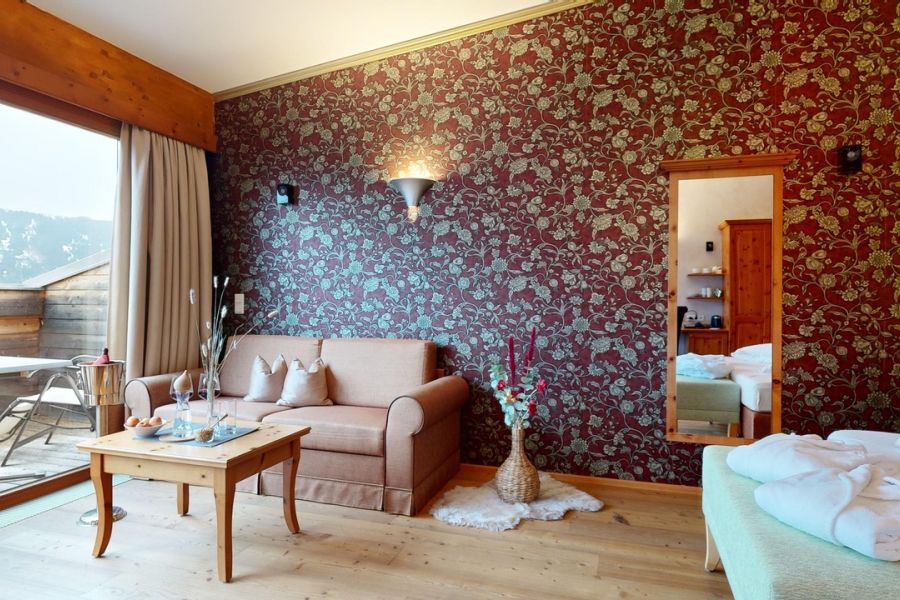 Junior suite apartment with sofa and table