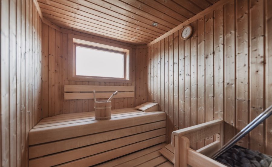 Sauna i den romantiske suite